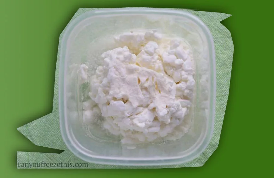defrosted cottage cheese